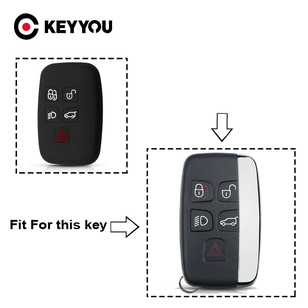 KEYYOU 5 кнопок для Ленд Ровер Дискавери 4 Freelander 3 Range Rover Sport Evoque Vogue в виде ракушки