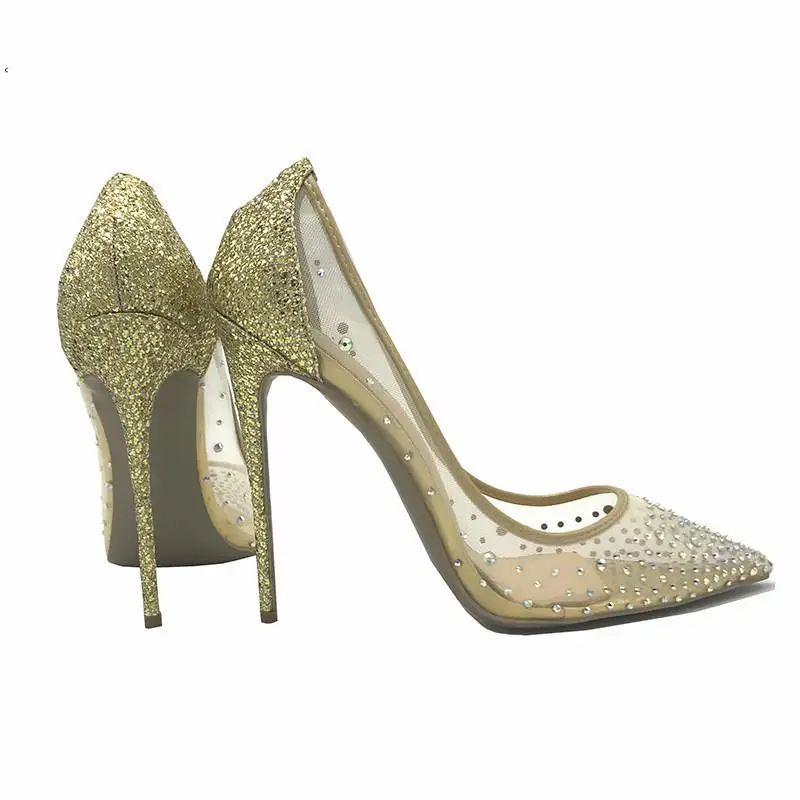 SONGLE/магазин со стразами пикантные туфли-лодочки на высоком каблуке с красной