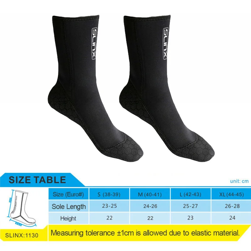 

1 Pair 3mm Neoprene Diving Socks Non-slip Beach Shoes Water Boots Wetsuit Shoes Warming Snorkeling Diving Surfing Socks