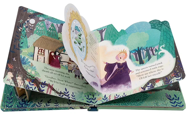 Usborne Peep Inside A сказочная белоснежная принцесса белые английские книжки с откидным