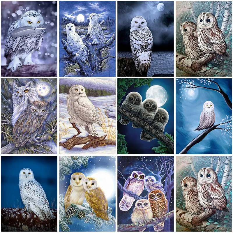 

DIY Eagle 5D Diamond Painting Full Square/Round Rhinestone Cross Stitch Kits Animal Diamont Embroidery Wall Art Home Decor