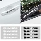 4 шт., автомобильные наклейки-эмблемы на дверные ручки Hyundai I30 I20 Kona Tucson 2021 2019