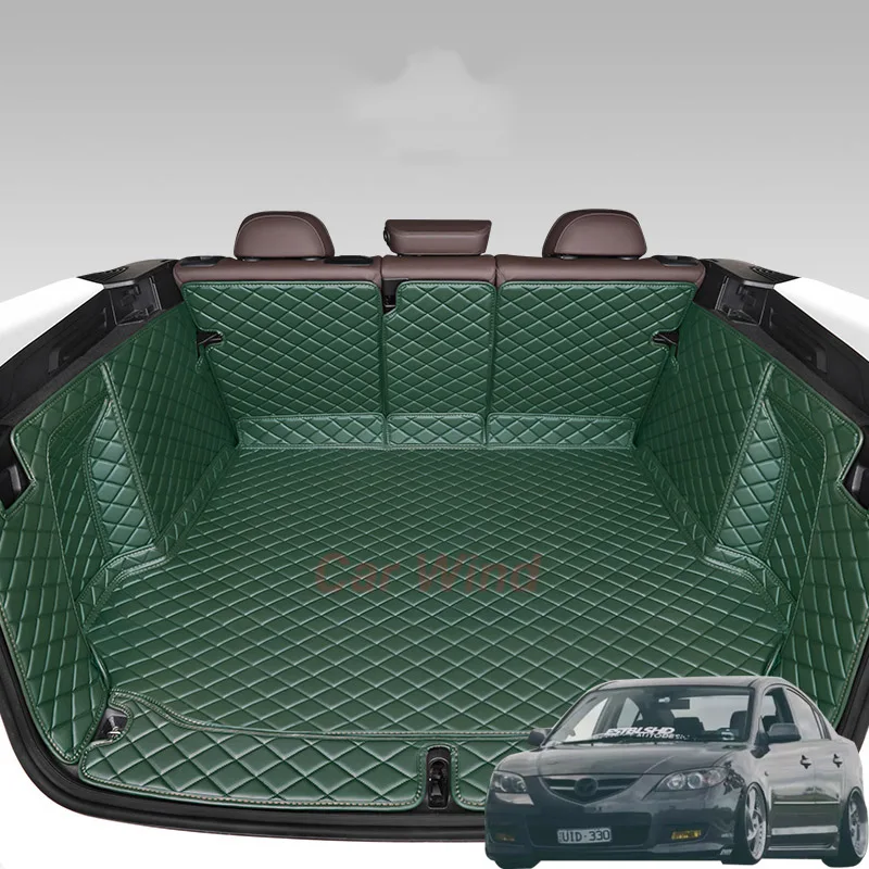 

Leather car trunk mats For Mazda 3 bk 2003 2004 2005 2006 2007 2008 2009 accessories All-inclusive back box cushion 7pcs/set