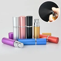 5ml mini portable for travel aluminum refillable perfume bottle with sprayempty cosmetic containers with atomizer sprayer