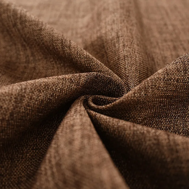 Coffee Cloth Льняные плотные шторы, Затемненные для гостиной, темно-синие однотонные занавески для окна, спальни, драпировка, ткань, на заказ, X591#30 - Цвет: Coffee Cloth