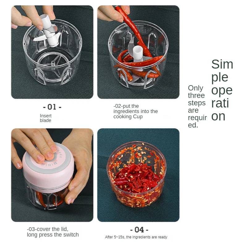 

100/250ml kitchen Electric Garlic Masher Garlic Press Vegetable Meat Garlic Chopper Press USB Masher Machine Kitchen Gadget