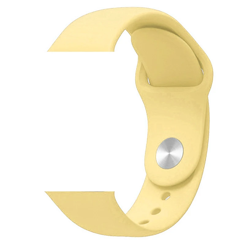 Yellow Ремешок для Apple Watch 5 4 3 2 1 силиконовый спортивный браслет для часов Apple Watch 44 мм 40 мм 42 мм 38 мм Ror IWatch band - Цвет ремешка: Yellow