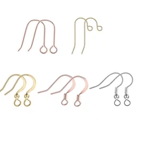 2 pairspack s925 sterling earring hooks rose gold silver ear studs ear hooks wire for earrings jewelry making findings
