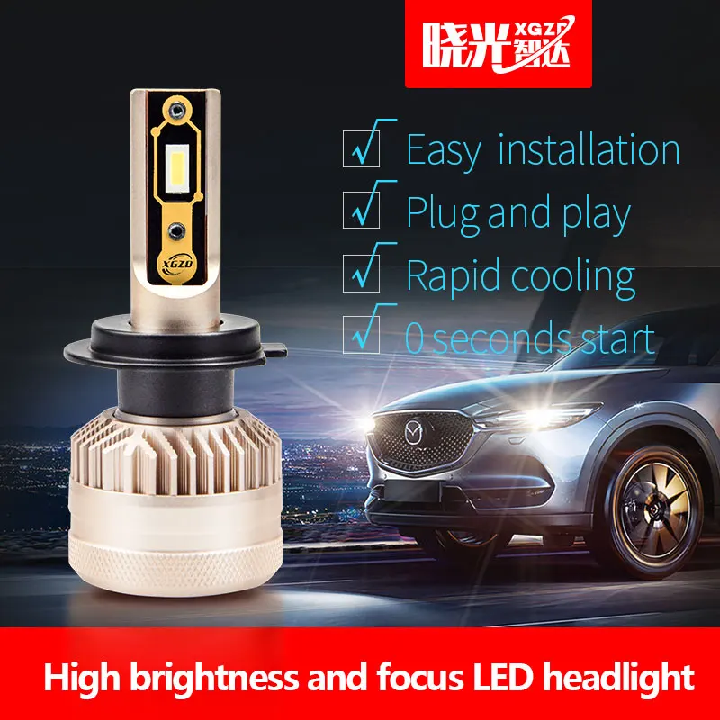 Автомобильная светодиодная фара AOZOOM H1 H11 H7 9005 9006 9012 H4 2019|led headlight h1|headlight h1led |
