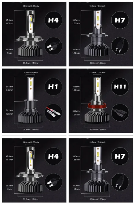 

Car Headlight H4 110W 16000LM LED H7 canbus H1 H3 H8 H11 9005 9006 55W 6500K car Styling Auto Headlamp Fog Light Bulbs