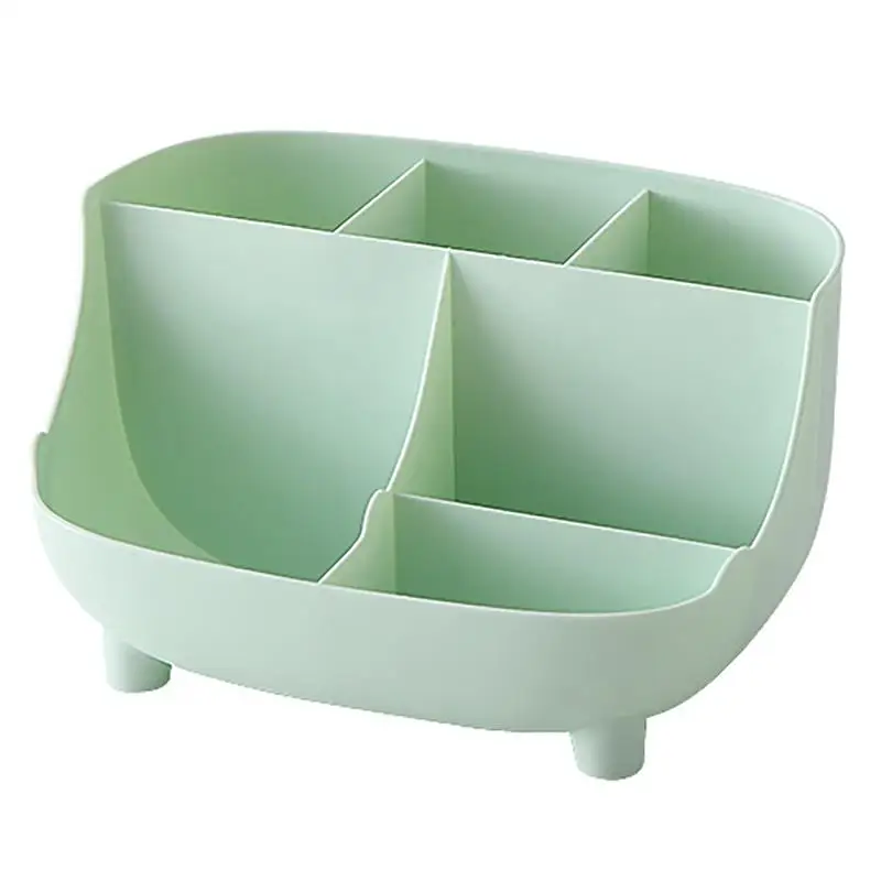 

Plastic Cosmetic Storage Organizer Desktop Makeup Holder Multifunction Stationery Pencil Desk Rack Storage Container For Office