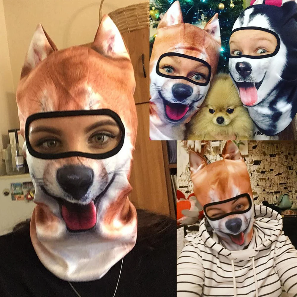 3D подставка уши животные Балаклава маска для лица музыкальных фестивалей Рейв