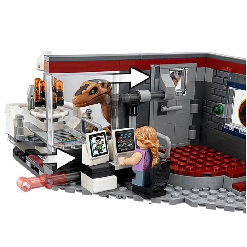 Конструктор Парк Юрского периода велоцираптор Чейз кирпичи динозавры игрушки