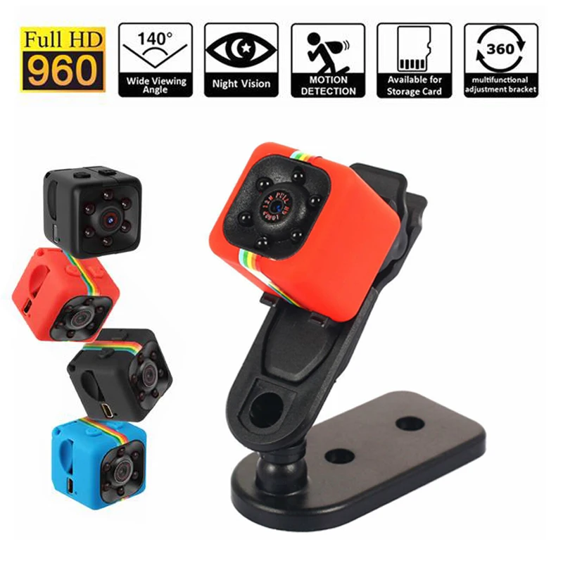 SQ11 мини камера HD 960P датчик ночного видения Видеокамера движения DVR микро Спорт DV