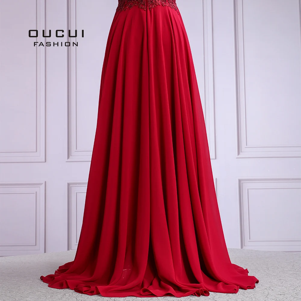 

Oucui Chiffon A-Line Women Evening Dresses 2020 Long Party Maxi Plus Size Robe De Soiree Even Gown Vestido De Festa OL103573
