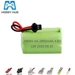 Аккумулятор 4,8 в, 2800 мА  ч, никель-металлогидридный Аккумулятор AA, 1 шт., для радиоуправляемых игрушек, автомобилей, танков, роботов, лодок, пистолетов, NIMH