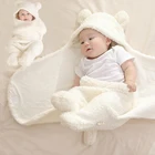 Модный зимний детский спальный мешок, Детская Пижама, мешок для детской коляски, вязаный спальный мешок, пеленка для новорожденных, вязаная флисовая ночная рубашка