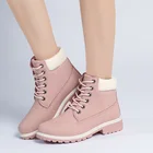 Женская обувь 2019, модные однотонные кроссовки на плоской подошве, женские зимние ботильоны на шнуровке, повседневная женская обувь