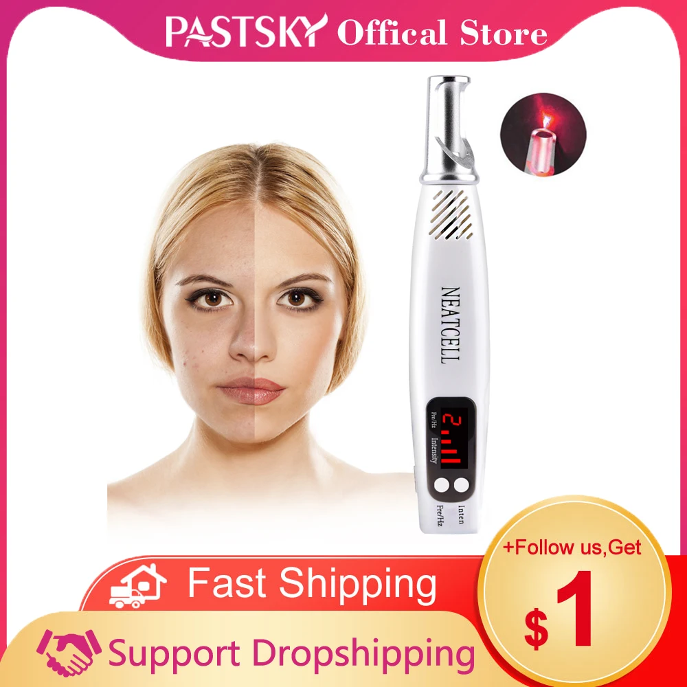 

Handheld Picosecond Laser Pen Red Blue Light Therapy Tattoo Freckle Mole Wart Removal Machine LCD Plasma Pen Beauty Device