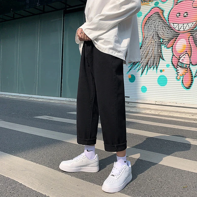 

Wide-leg black man Jeans men Men's Fashion Casual Retro uomo Jeans Streetwear Loose Hip-hop Pants clothing baggy trousers jean