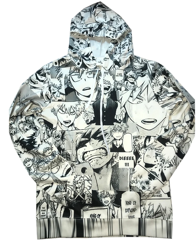 Толстовка Boku Bakugou с капюшоном для мужчин и женщин свитшоты в стиле химико Тога