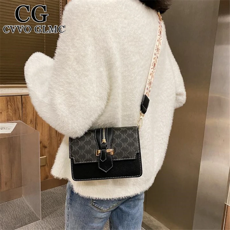 

Cvvo Glmc PU Leather Crossbody Bags for Women 2021 Shoulder Bag Solid Color Simple Women's Branded Trend Lux Handbags and Purses