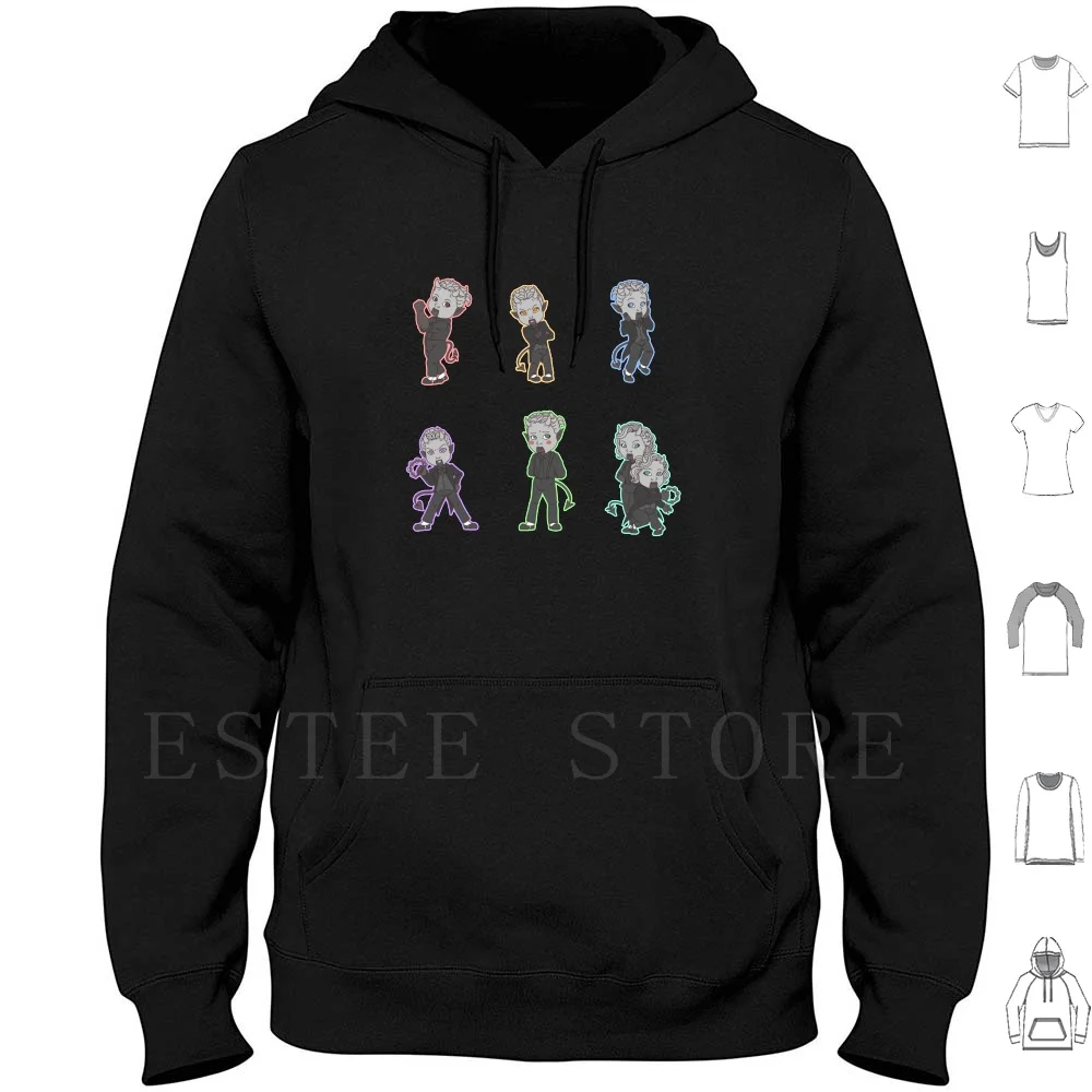 Nameless Ghouls Chibi Hoodies The Band Ghost Aether Ghoul Fire Dewdrop Water Rain Swiss