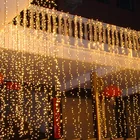 10x1 м, 1,5 м, 2 м, наружная лампа-занавеска, рождественсветильник украшение для дома, сада, Сказочная световая гирлянда