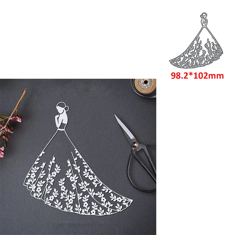 Металлические штампы форма длинное платье высечка для девочек сделай сам