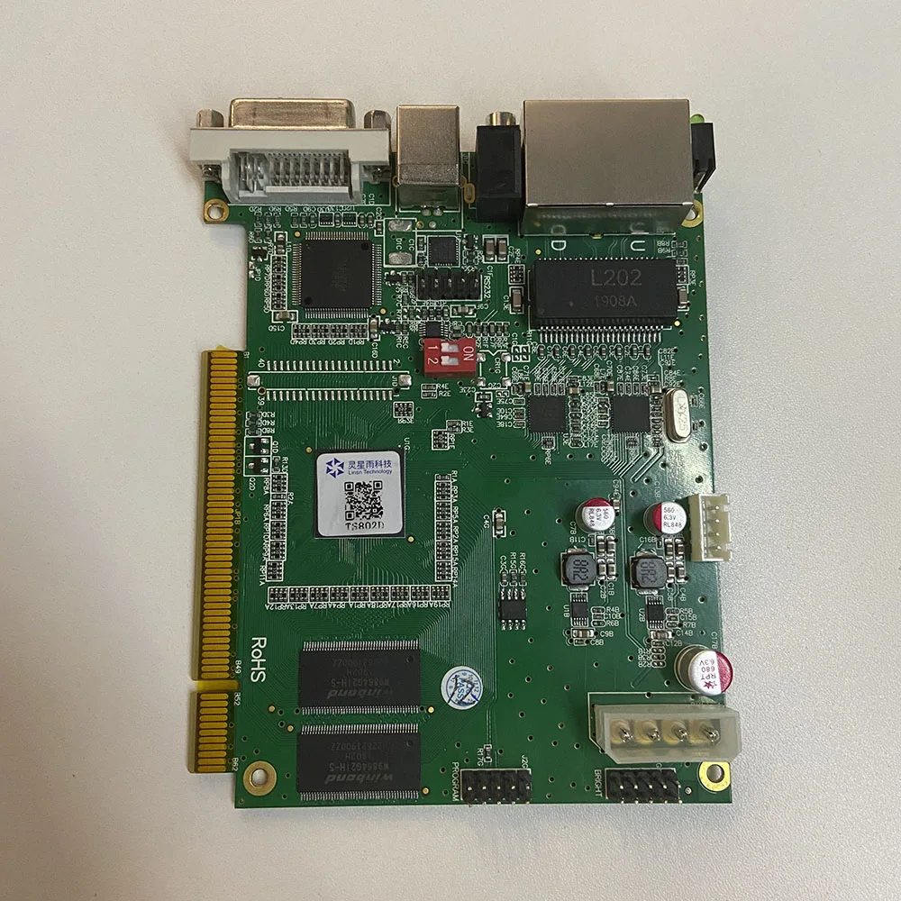 Linsn TS802D полноцветный rgb светодиодный дисплей TS802 отправка карты светодиодный контроль поддержка полноцветный Одноцветный или двухцветный СВЕТОДИОДНЫЙ дисплей