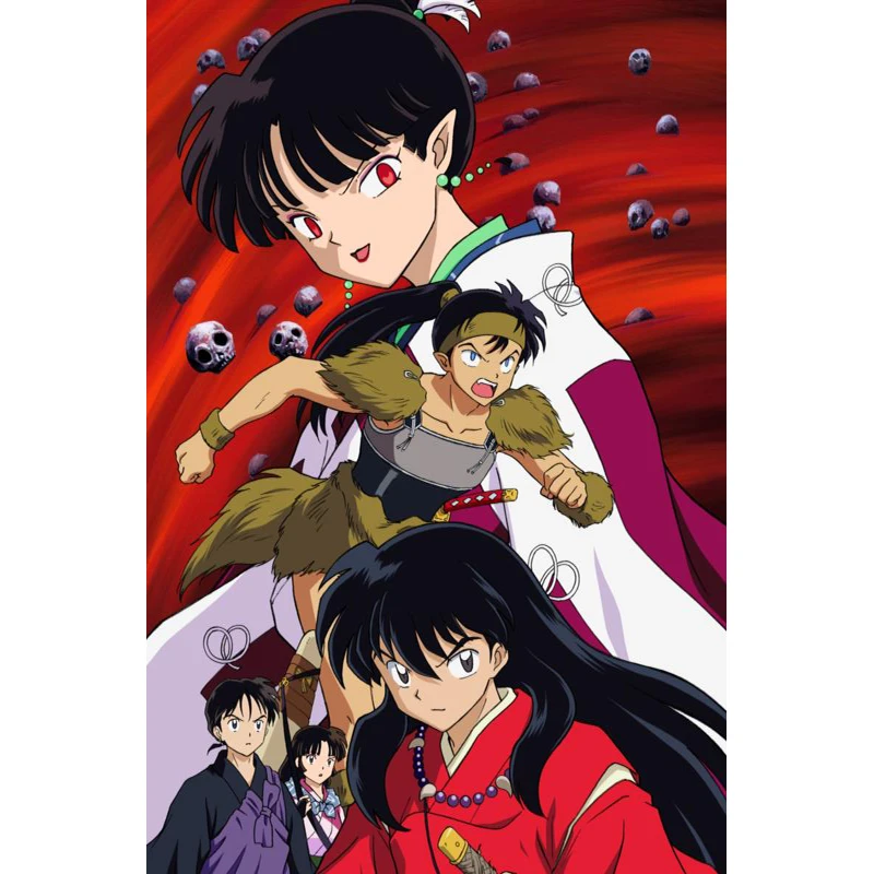 Красивая новинка Inuyasha Аниме постер из шелковой ткани настенный художественный