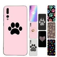 best friends dog paw phone case for huawei p9 p30 lite p30 20 pro p40lite p30 soft silicone capa