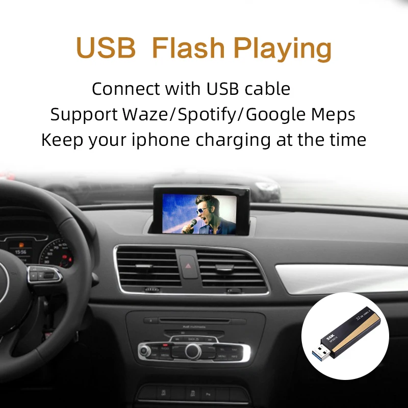 Sinairyu Aftermarket A1 Q3 MMI RMC OEM Wi-Fi беспроводной Apple CarPlay интерфейс модификации для Audi с