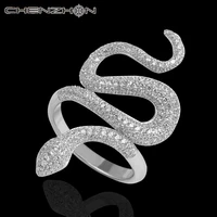 chenzhon snake ring silver 925 snake ring serpientec ring plata 925 rings for women men party jewelry gift