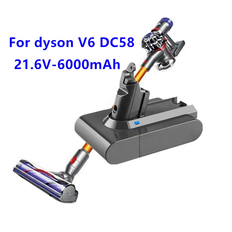 

Литий-ионный Аккумулятор 6000 мАч 21,6 в для пылесоса Dyson V6 DC58 DC59 DC61 DC62 DC74 SV07 SV03 SV09 965874-02, аккумулятор L70