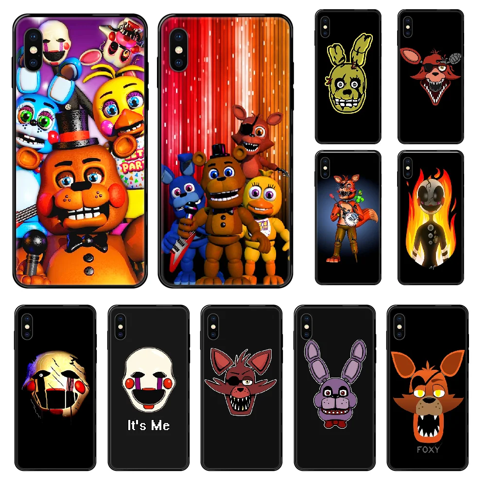 Чехол для телефона Five Nights at Freddy's iphone 4 4s 5 5S SE 5C 6 6S 7 8 plus X XS XR 11 PRO MAX 2020 black pretty |