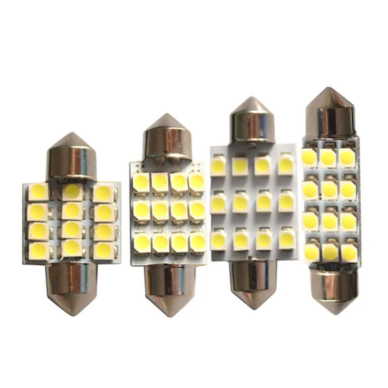 

Festoon 31mm 36mm 39mm 42mm 3528 1210 SMD 12LED Car Light Dome Interior Reading Map Lights Bulb Lamp DC 12V White