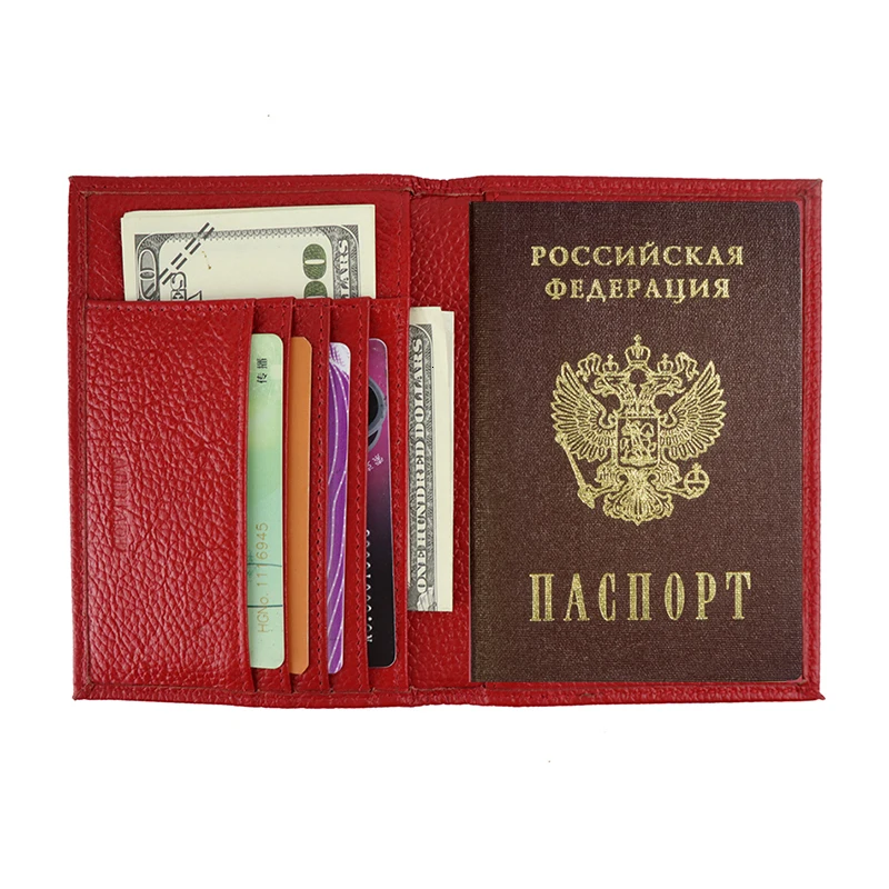 Ретро Бизнес-держатель для карт мужские кредитные карты ID Держатели подлинный кожаный кошелек для путешествий Обложка для паспорта B589-41