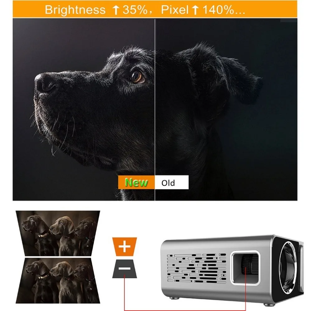 T6 1280x720p HDMI USB 1080p домашний кинотеатр проектор HD светодиодный портативный мини-проектор видео для игра для домашнего кинотеатра Кино