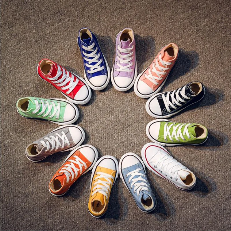 Кеды Детские с высоким верхом холщовые кроссовки для школы и путешествий