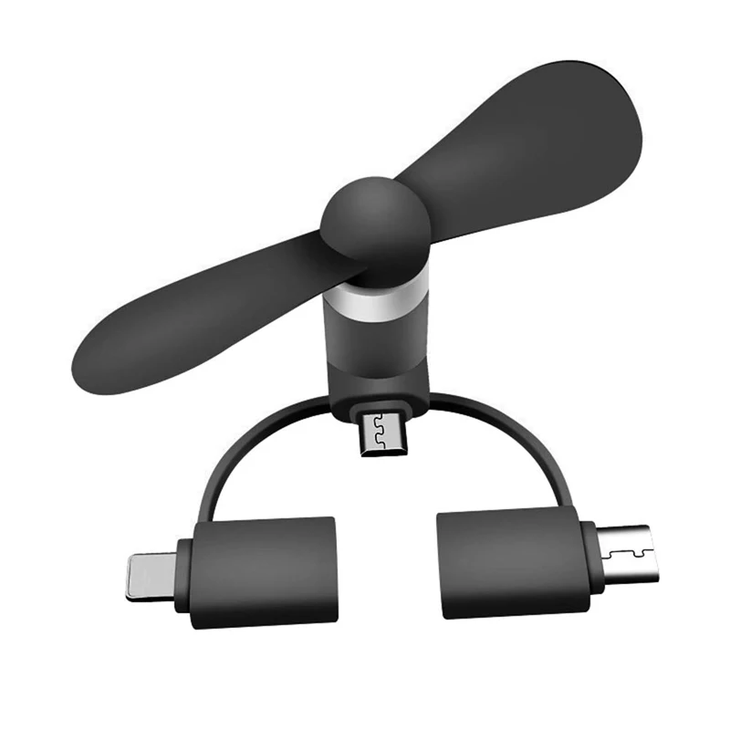 Мини USB вентилятор 3 в 1 USB гаджет портативный для Android OTG Micro type-c для iPhone 5 6S 7 Plus 8 X XS электронные умные гаджеты