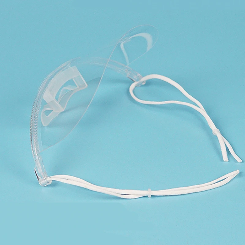 

10/20/30/40PCS Restaurant Mouth Mask Sheild Full Transparent Face Mouth Mask Reusable Mask for Hotel Chef Unisex Plastic Mask