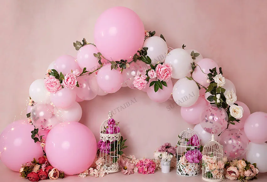 

Baby Shower Cake Smash Backdrop Twinkle Star Golden Balloons Wall Newborn Portrait Background Photography Photo Studio Vinyl