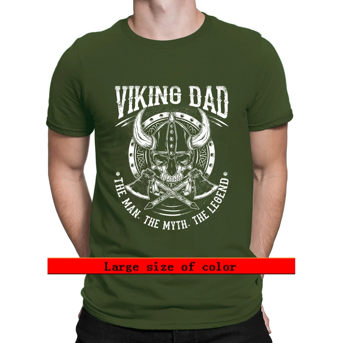 

Viking Viking Dad The Man The Myth The 2021 T Shirt Pattern Summer Fitness New Style Printed Cotton Solid Color Size S-3xl Shirt