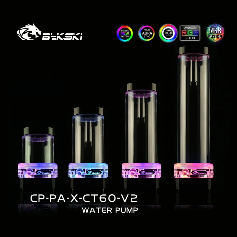 Bykski коробка насоса DDC 5V 3Pin D-RGB(RBW) или 12V 4P RGB 100-200 мм резервуар + насос Комплект