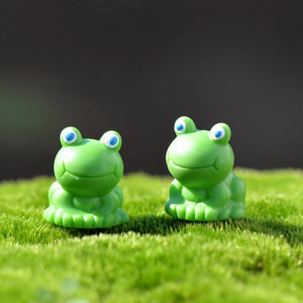 

5/10 Piece Frog Prince Froggy Pond Animal Small Resin Ornament Crafts Pasture Mini Statue Figurine Minerva Farm Field Decor