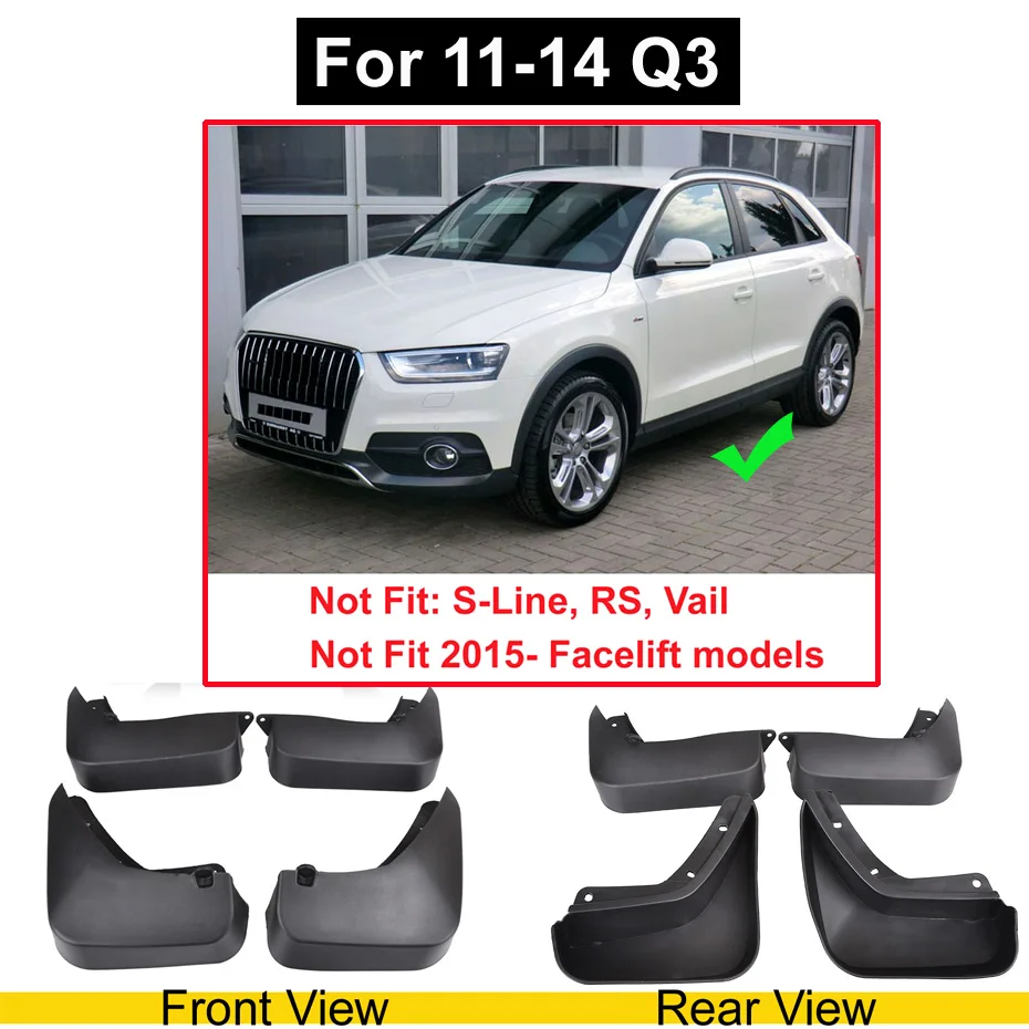 Натуральная XUKEY автомобиля Брызговики для Audi Q3 Q5 FY Q7 S Line SQ5 брызговики брызговик