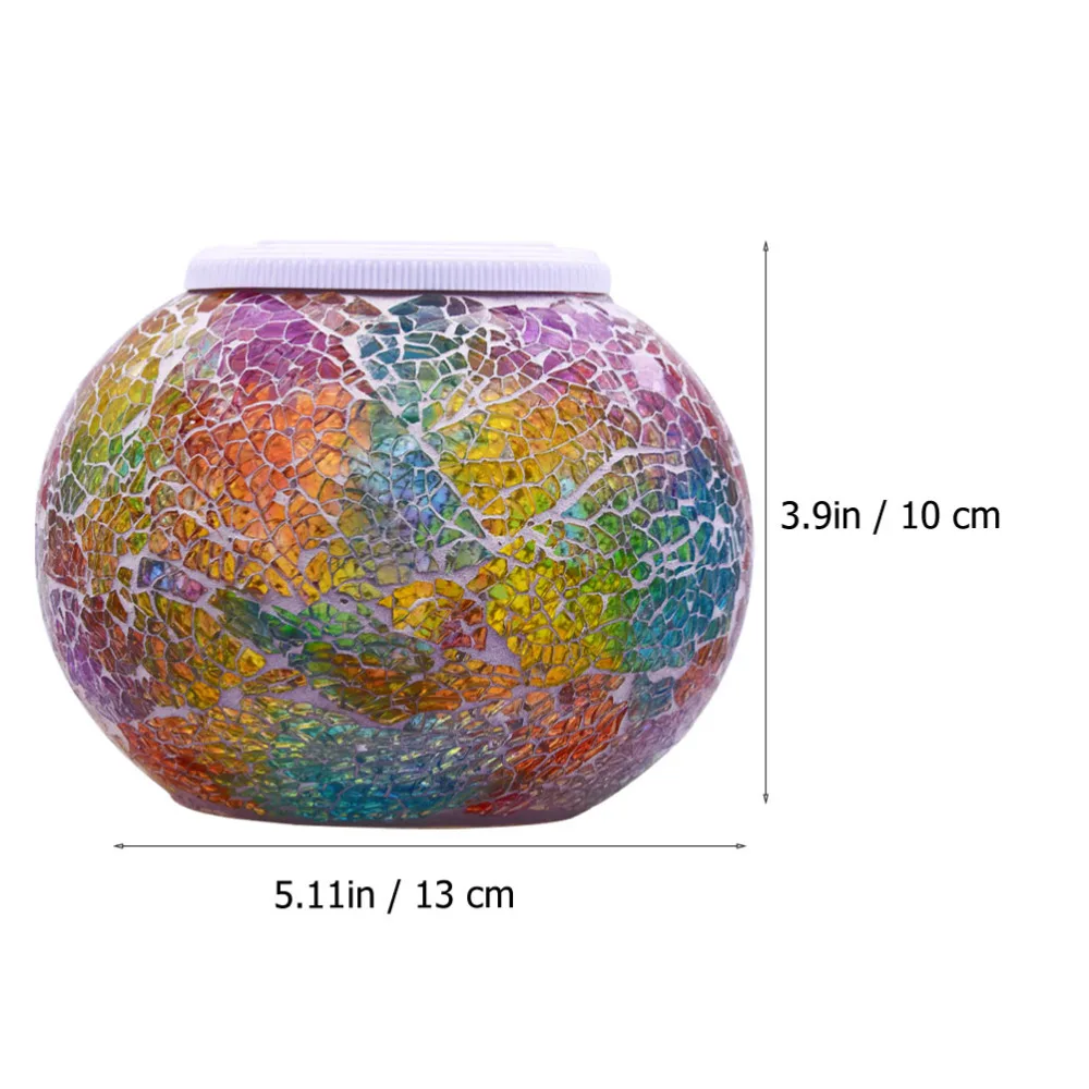 

1pc Solar Landscape Light Creative Jar Light Colorful Scene Solar Lamp Adornment