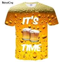 2021 trends mens clothing wholesale brand shirt beer short sleeved t shirt digital printing homme large size t shirt tops tees