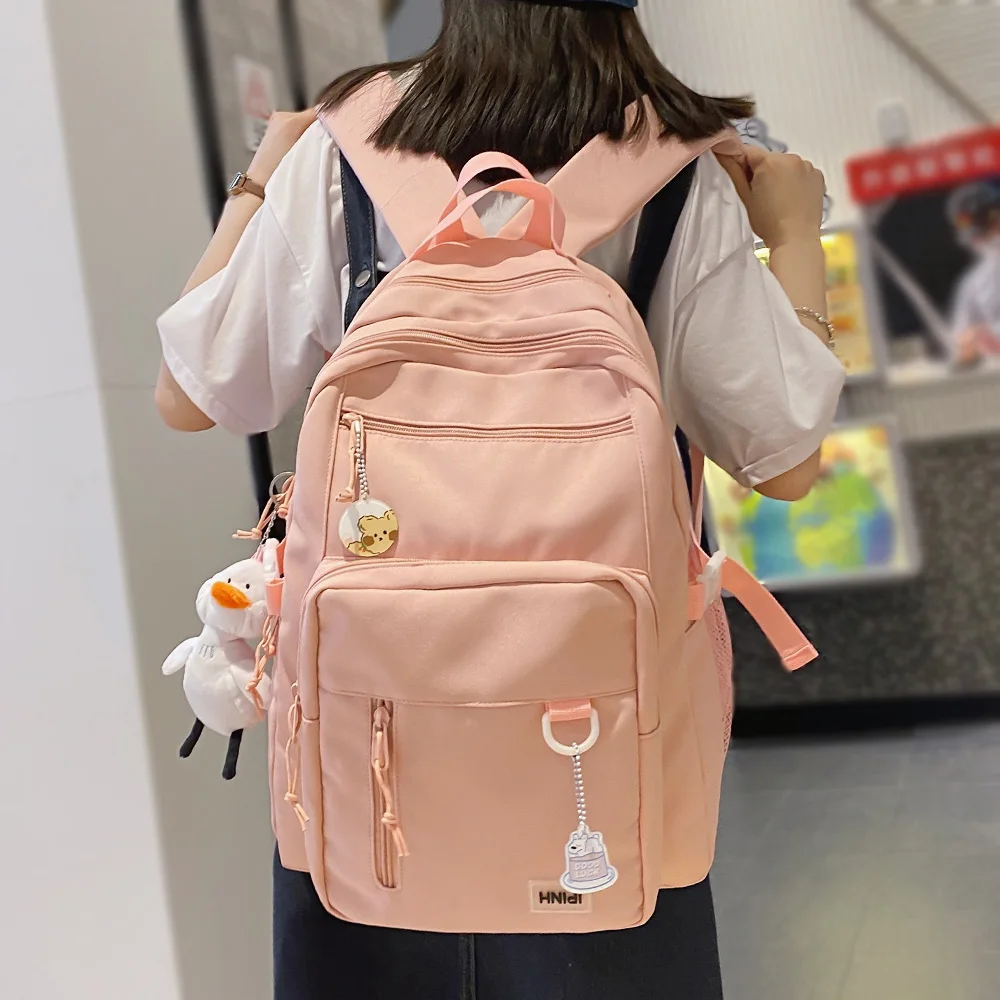 

Модная студенческая сумка для девушек в стиле Харадзюку, сумка для книг для подростков, женский милый рюкзак для ноутбука, Классный женский ...